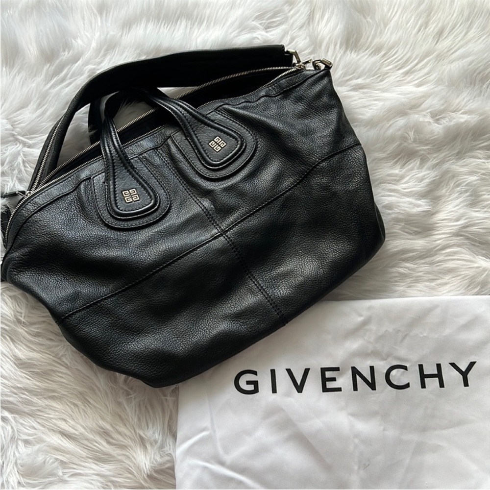 Givenchy Medium Nightingale Black Leather Shoulder Bag